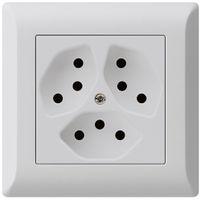 UP-Steckdose kallysto.line 3×T13 hellgrau mit Kinderschutz