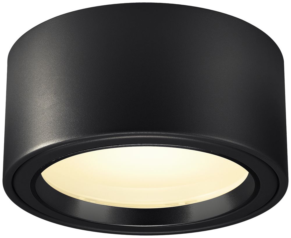 LED-Deckenleuchte SLV FERA 25 CL 21W 2000lm 3000K 100° Ø250×125mm schwarz