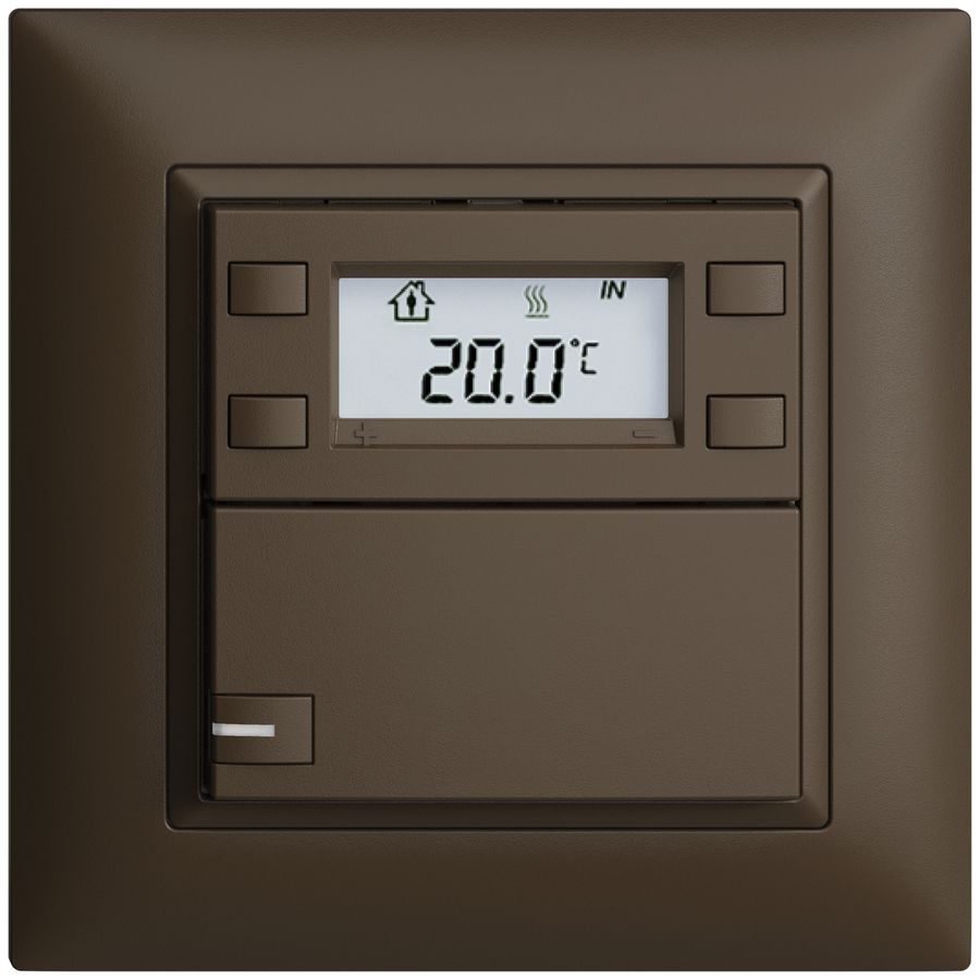 Poussoir RTH ENC KNX 1× EDIZIOdue FMI coffee, avec LED RGB