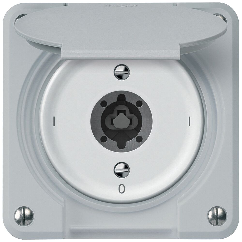 Interrupteur à clé robusto interrupteur 3×1 pôle 16A 250V 86×86mm gris