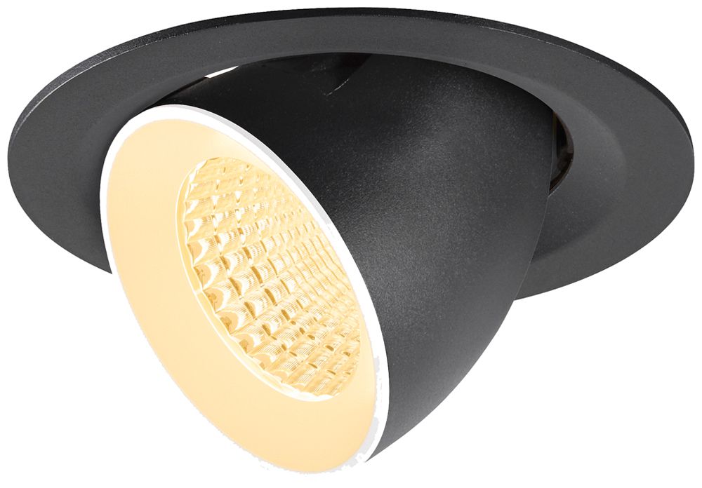 Downlight LED SLV NUMINOS GIMBLE M 12W 1800lm 3000K WB DALI Ø135×95 noir/blanc