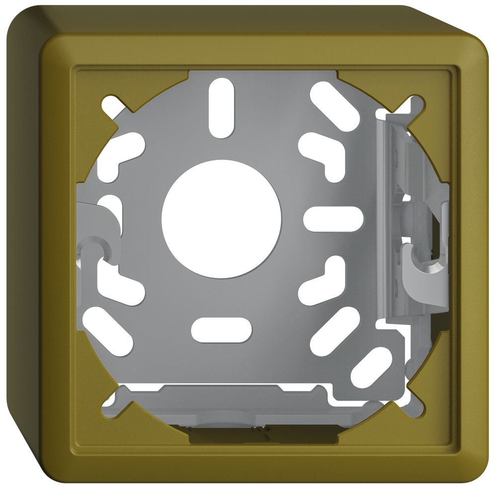 Capot avec plaque de base 54mm EDIZIOdue olive