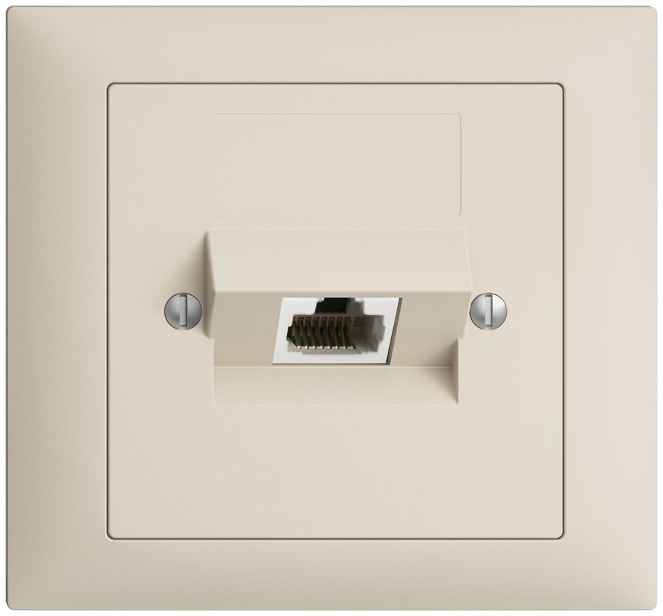 EB-Dose 1×RJ45/u 8P ITplus EDIZIOdue crema