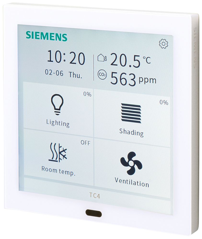 UP-Touchpanel KNX Siemens UP 204S12 4" 480×480px weiss