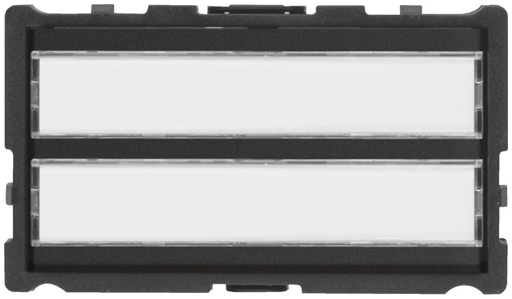 Ruftaster-Halbmodul Hager elcom.one mit LED-Schild für 2Wohnungen