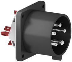 EB-Gerätestecker CEE Bals 5P 32A 500V 7h schwarz IP44 vernickelt QC.