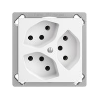 EB-Steckdose EDIZIOdue 3×T13 weiss