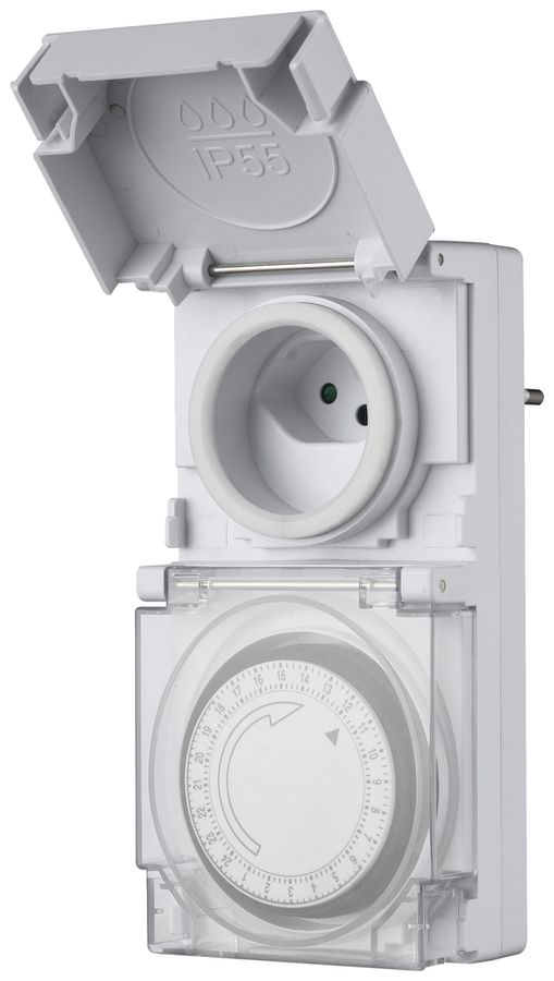 Minuteur à prise horaire Topica 410 S 230V/50Hz 10A IP55 blanc