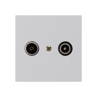 UP-Antennendose kallysto R/TV 14dB Durchgangsdose hellgrau