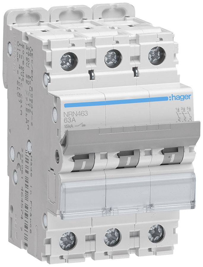 Disgiuntore Hager MCB 4P 415V tipo C 63A 4UM