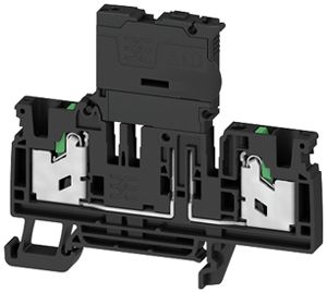 Sicherungs-Reihenklemme WM SFS 4 2C 4mm² 30…70V Snap-in TH35 schwarz