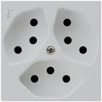 UP-Steckdose kallysto 3×T13/1 hellgrau mit Kinderschutz