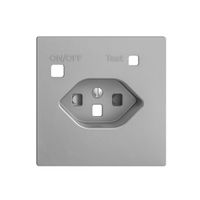 Kit frontal EDIZIOdue pour prise FI F, T23, shutter, silver