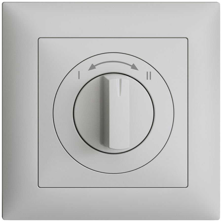 Frontset EDIZIOdue I<->II hellgrau 88×88mm für Schwenktaster