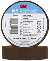 Ruban isolant 3M Temflex 165 19mm×20m×0.15mm brun VDE 600V 0…90°C