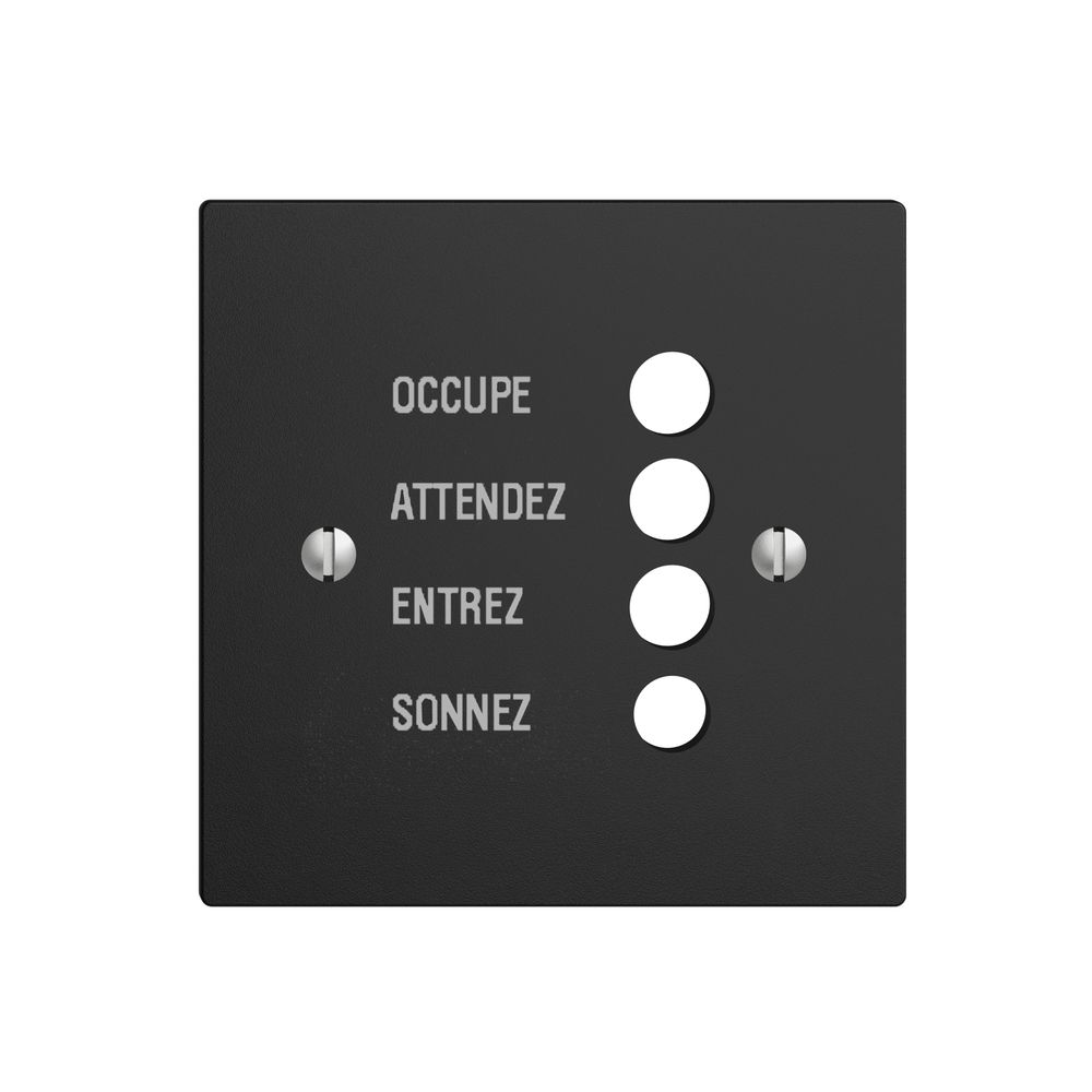 Frontplatte EDIZIOdue schwarz, französisch