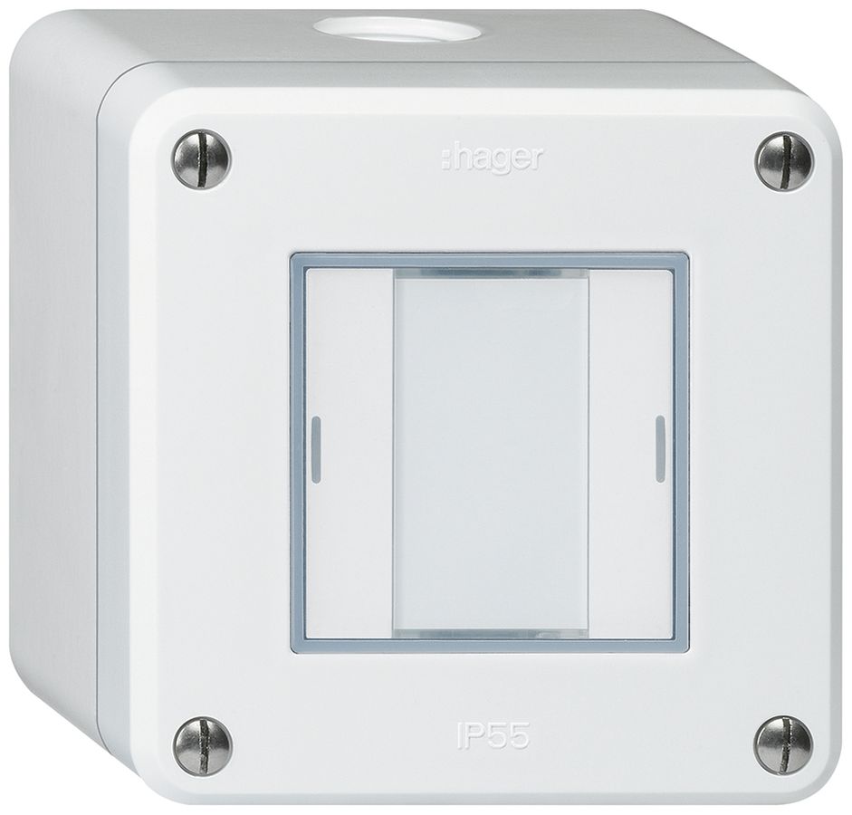 Poussoir AP robusto Q KNX 2× LED RGB s/e-link blanc