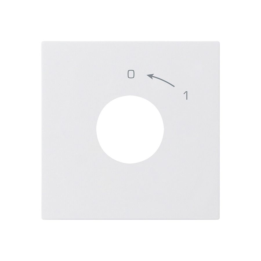 Kit frontale per contatto rotativo a chiave 60×60mm kallysto 0<-1 bianco