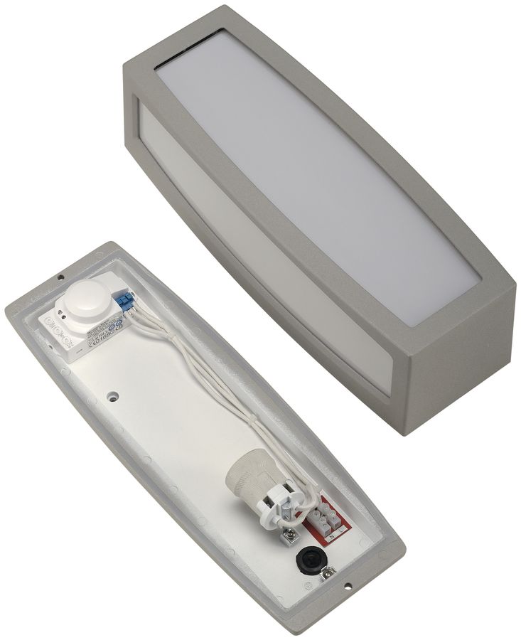 Wandleuchte SLV MERIDIAN BOX, E27 20W IP54 HF silbergrau