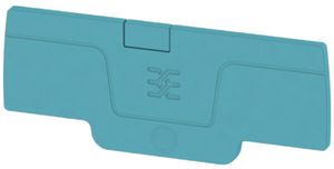 Plaque de fermeture Weidmüller série A AEP 4C 1.5 65.7×2.1mm, bleu