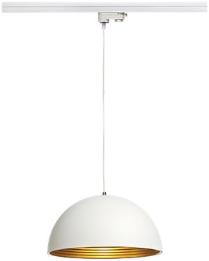 Pendelleuchte SLV FORCHINI M E27 40W mit 3-Phasen-Adapter IP20 weiss/gold