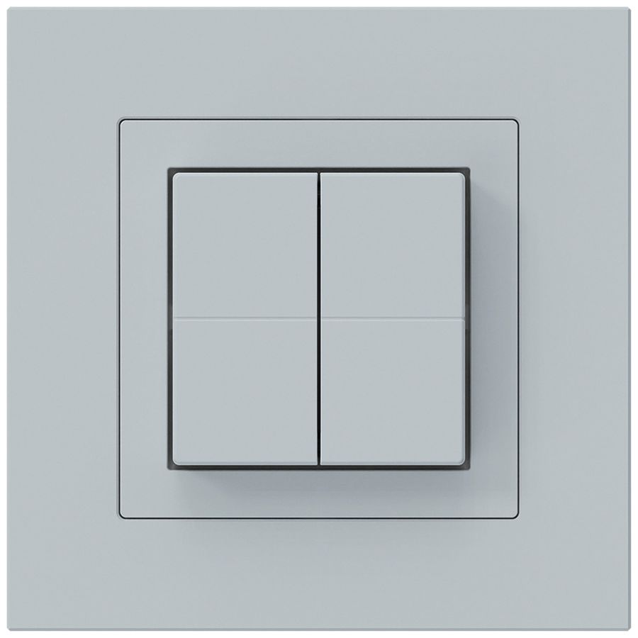 Funktaster Friends of Hue KPR, 4×, 94×94mm, hellgrau