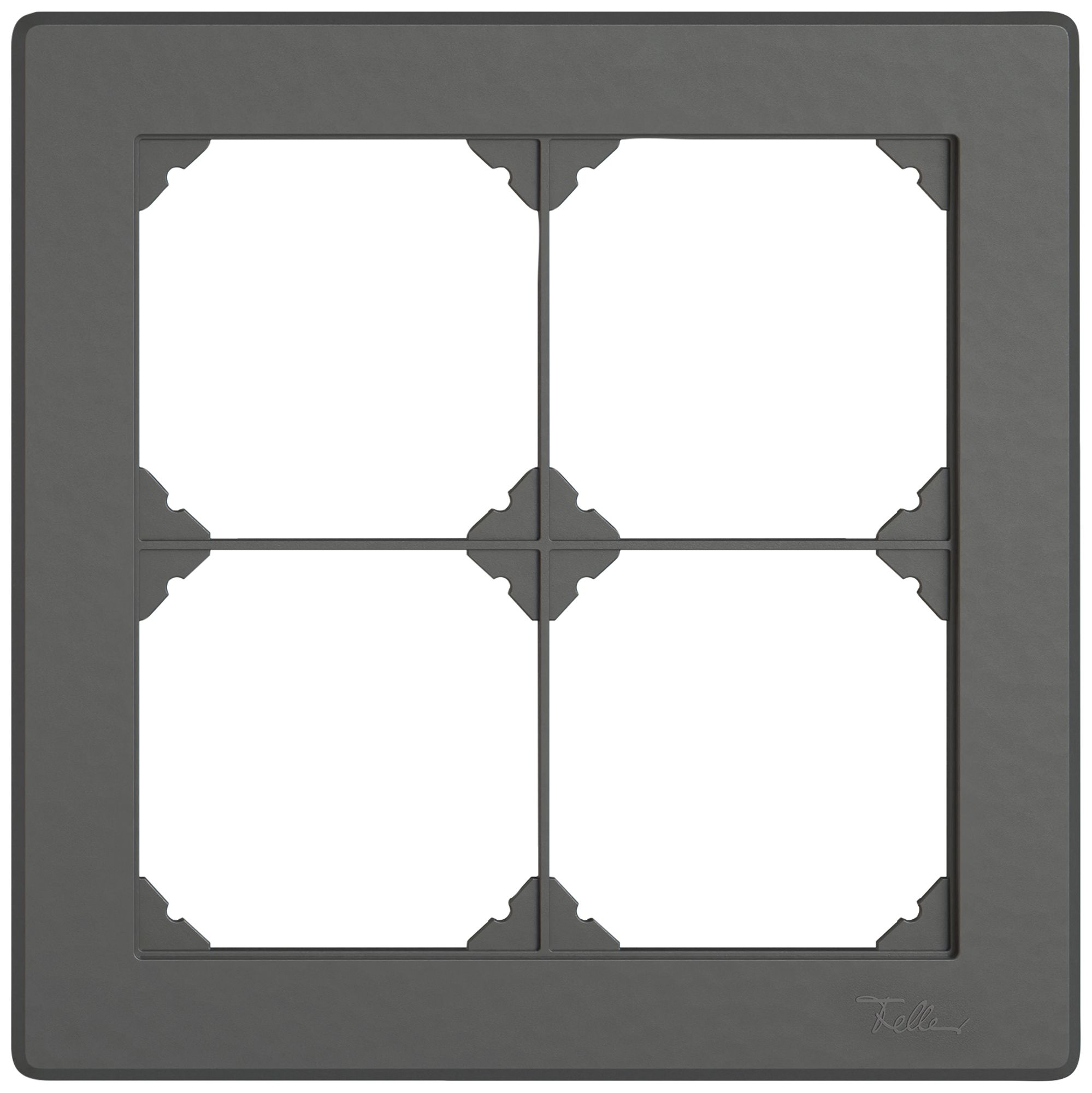 UP-Abdeckrahmen EDIZIO.liv SNAPFIX® 2×2 156×156mm dgu