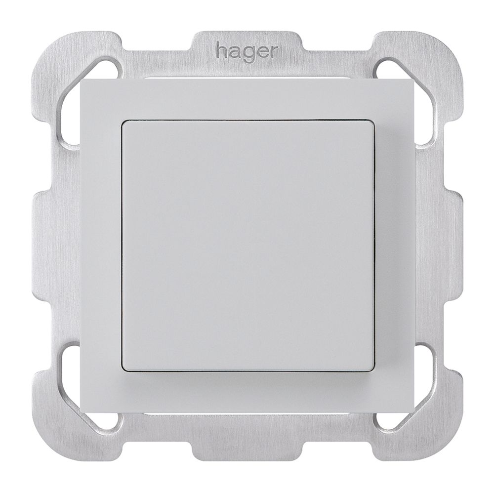 UP-Taster kallysto AR hellgrau mit Befestigungsplatte