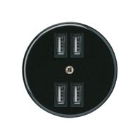 Presa 4×USB basico A 2400mA nero