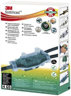 Verbindungs-/Abzweigmuffe 3M 92-NBB 0 GS Y-Form 4×1.5…4mm²