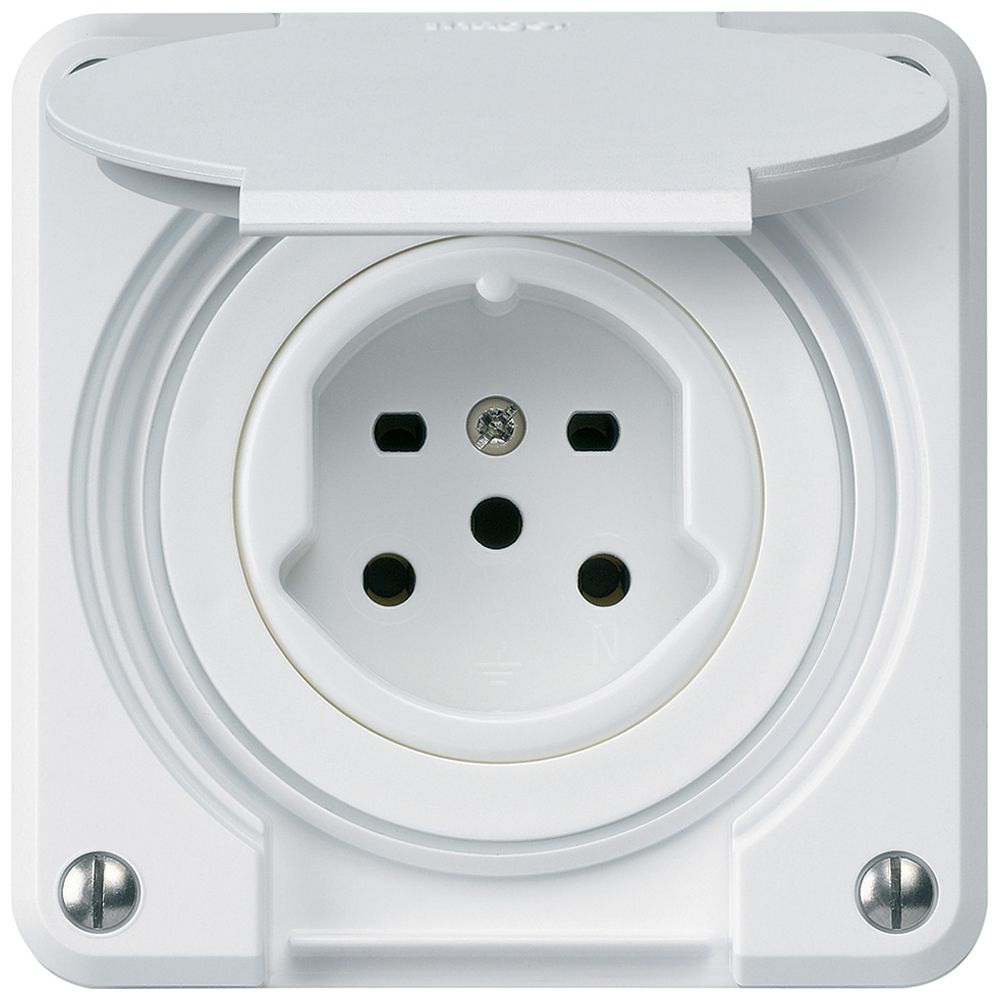 UP-Steckdose robusto Typ 15 weiss für Kombination