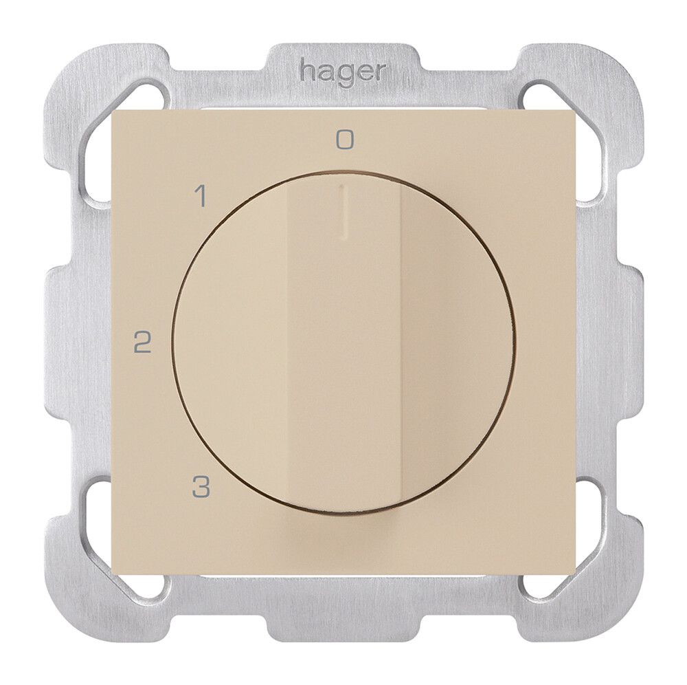 Interruttore rotativo INC kallysto 5/1L beige con piastra di fissaggio