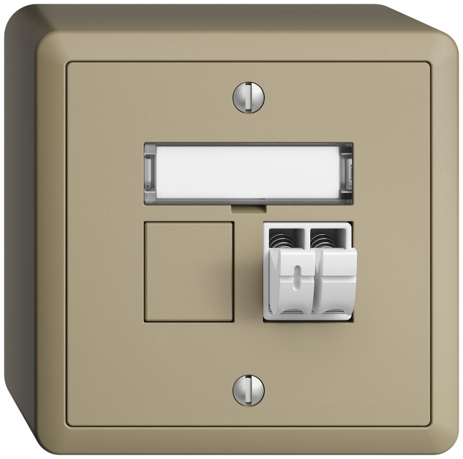 Prise audio AP Push Type EDIZIOdue FX, 1×, kit d'inscription, sand