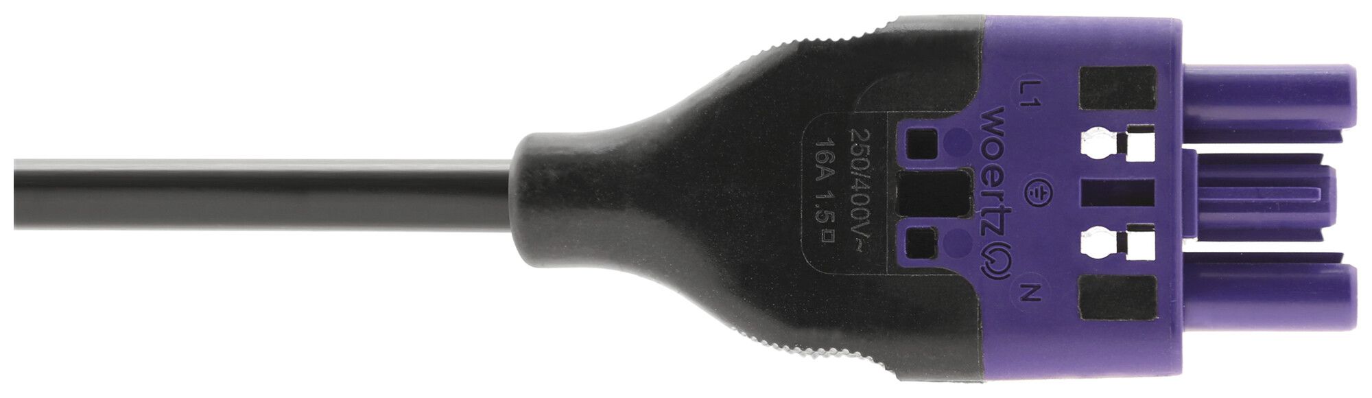 Cavo d'allacciamento Woertz 49343/C1 3×2.5mm² 250V 20A 8m vi presa-libero Cca