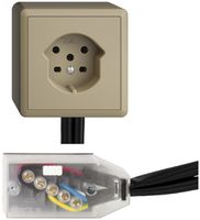 Presa AP EDIZIOdue T15 sand Snap per cavo piatto Technofil