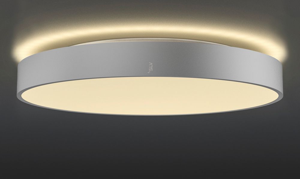 LED-Deckenleuchte SLV MEDO 60 39W 4550lm 927/930/940 IP50 DIM Ø600mm grau