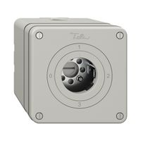 NAPU-Drehschalter NEVO, 5/1L, ohne Zylinder, KS, 0-1-2-3, lichtgrau