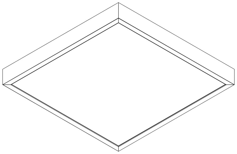 Boîtier à embase Siteco Apollon acier 600×600×70mm blanc