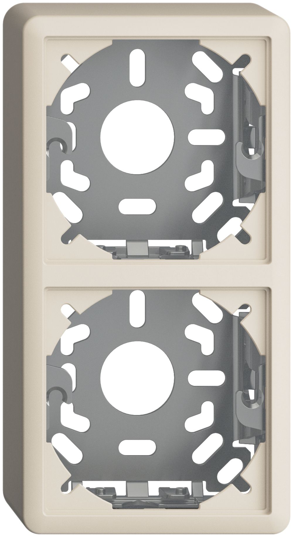 Kappe mit Grundplatte 2×39mm crema für Kombination FX vertikal/horizontal