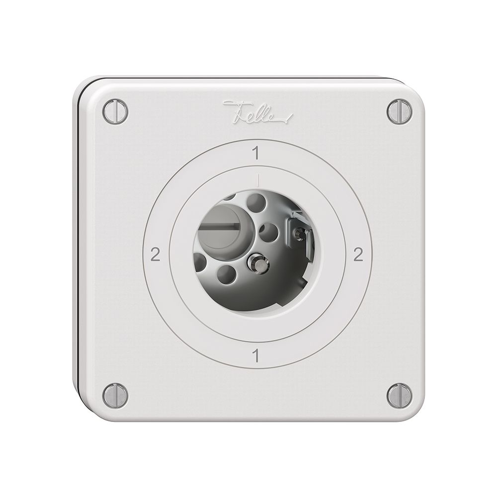 Interrupteur rotatif NUPU NEVO, 3/2L, sans cylindre, KS, 2-1-2-1, blanc