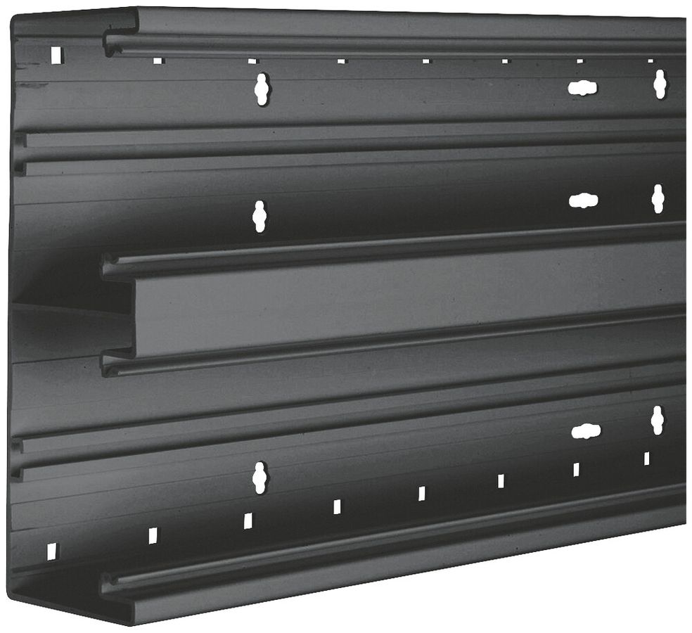 Canal d'allège Hager BR 65×210mm couvercles 2×80mm noir