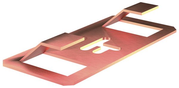 Leitungshalter Flury FL 33 für Flacheternit, Cu blank