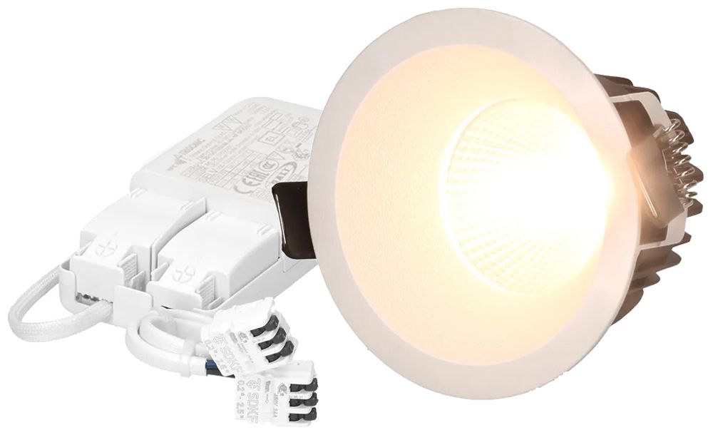 EB-LED-Spot maxLUCE ATMO 68 9W 700lm 3000K DALI DIM Ø79mm weiss