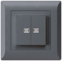 UP-Leuchtdruckschalter kallysto.line 1/3+3/1 mit 2 Linsen anthrazit