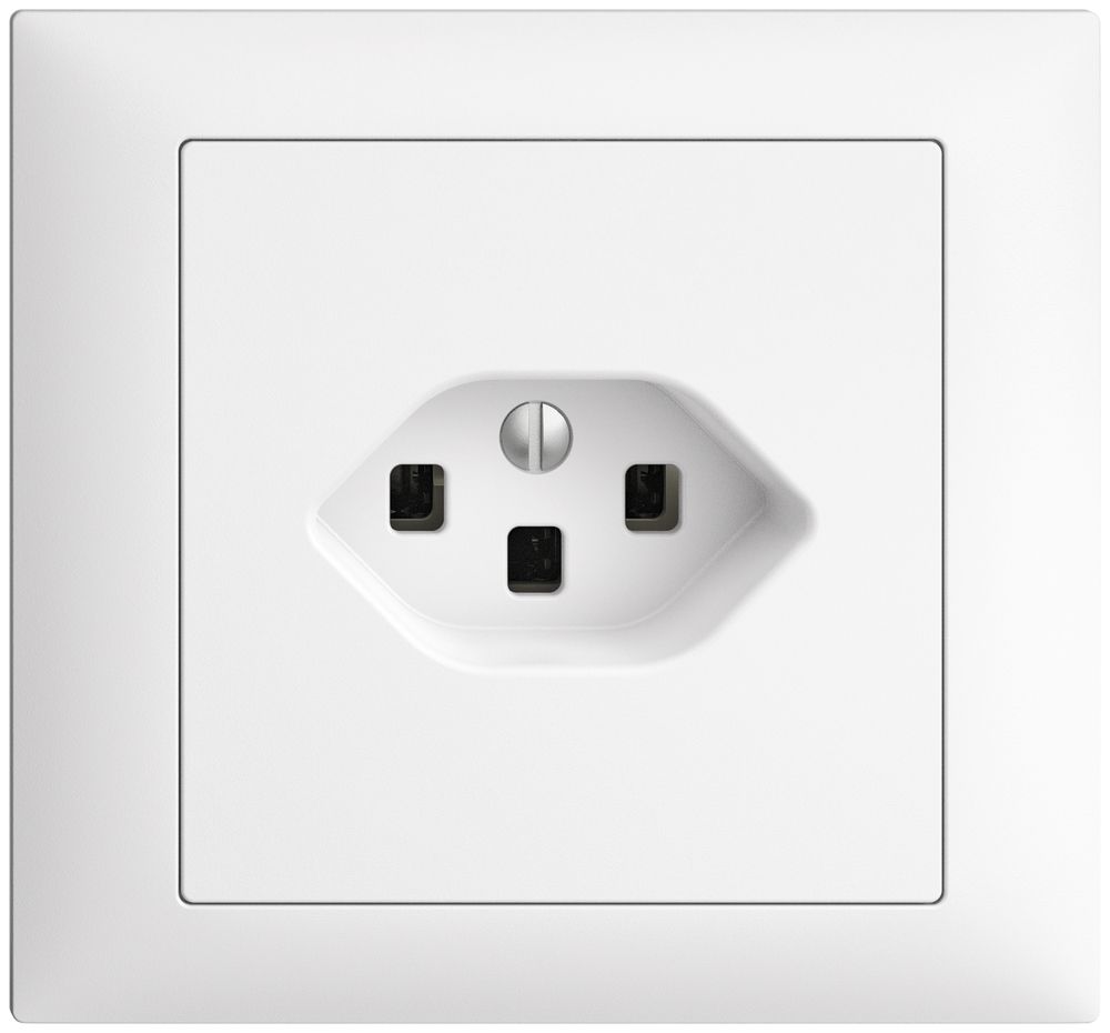 EB-Steckdose EDIZIOdue T23 16A weiss, mit Steckklemmen