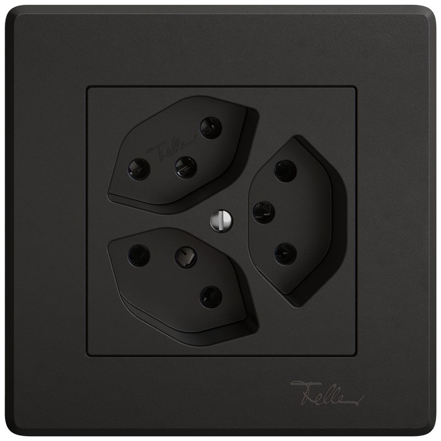 UP-Steckdose EDIZIO.liv SNAPFIX® 3×T13 3×S sz