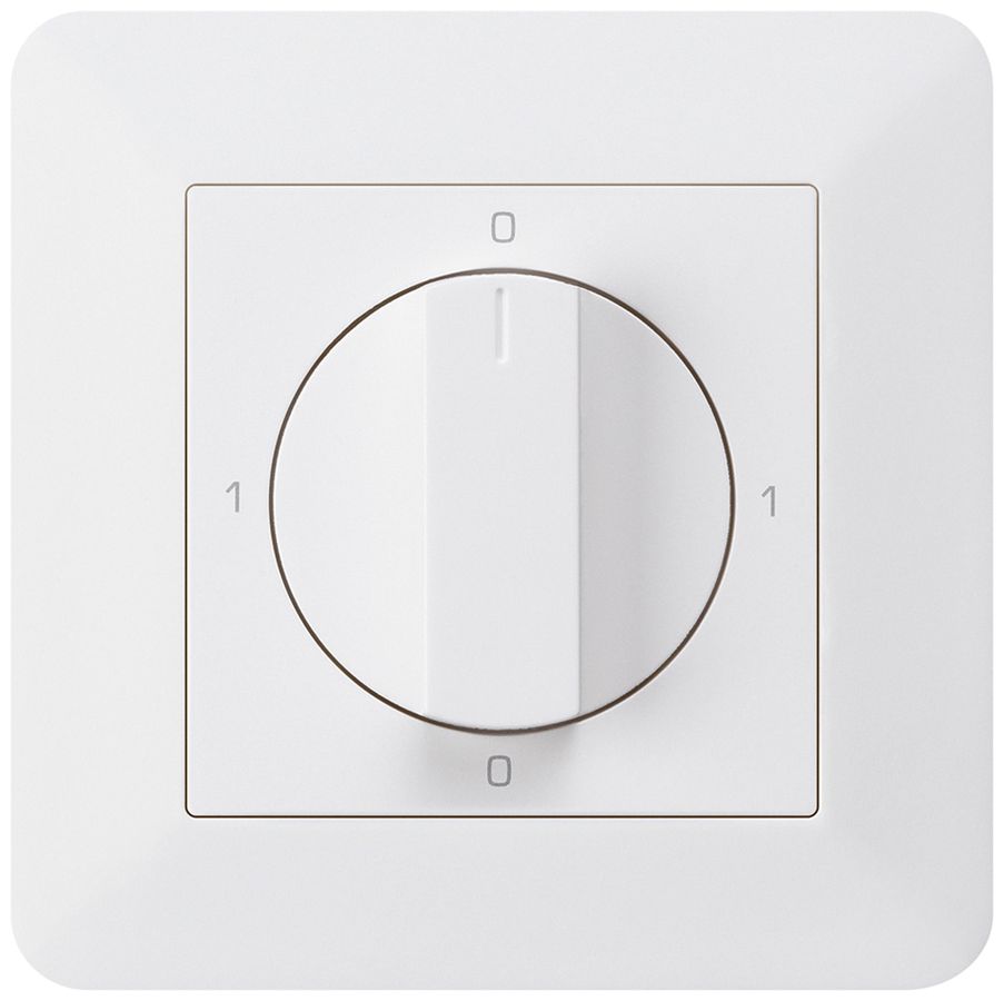 UP-Drehschalter kallysto.trend 0/2L weiss mit Drehgriff