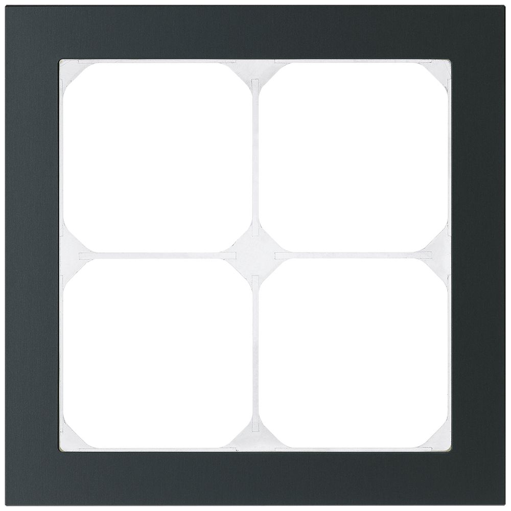 Abdeckrahmen KAL.art 2×2 154×154mm Al schwarz