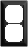 UP-Kopfzeile EDIZIOdue SNAPFIX® 2×1 vertikal 88×148mm schwarz