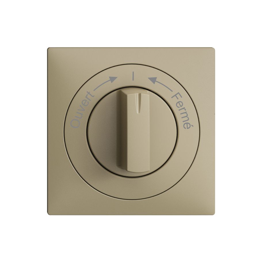 Frontset EDIZIOdue Ouvert->I<-Fermé sand 60×60mm für Schwenktaster